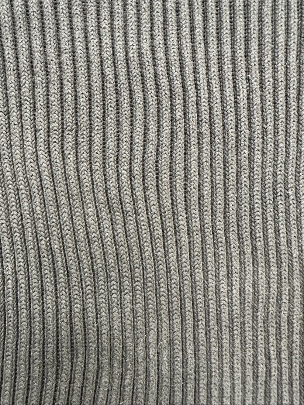 Vintage Banana Republic Ribbed Cotton Mock Neck Sweater Charcoal Grey L Y2K 2003
